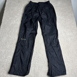 Women's Marmot Medium Black PreCip Eco Pants Windbreaker Elastic Waist